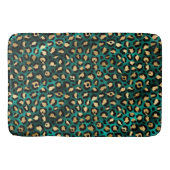Tapis De Bain Design turquoise et Gold Leopard Series 3 (Devant)