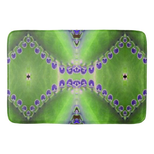 Tapis De Bain Design vert et violet (Devant)