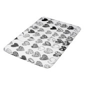 Tapis De Bain Dessin adorable de Black Heart Scribble (Angle)