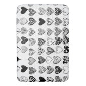 Tapis De Bain Dessin adorable de Black Heart Scribble (devant Vertical)