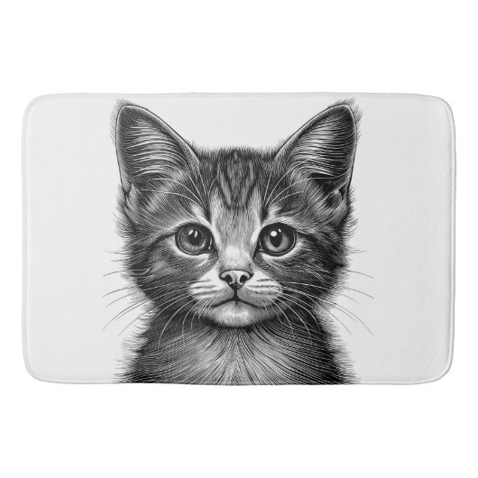 Tapis De Bain Dessin adorable de Young Cat (Devant)