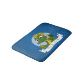 Tapis De Bain Dessin animé de dragon vert (Angle)