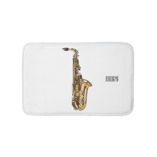 Tapis De Bain dessin animé saxophone