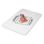 Tapis De Bain Dessin avec amour (Angle)