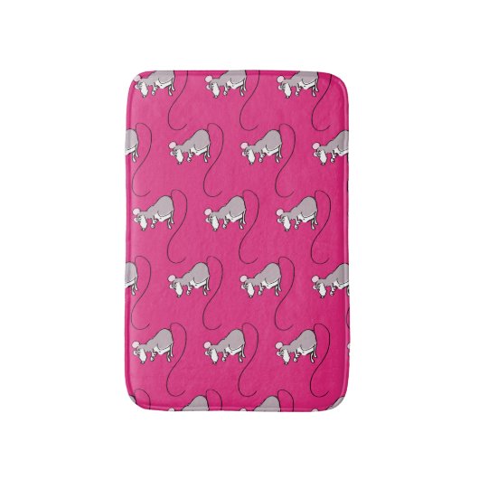 Tapis De Bain Dessin chinois Rat Année Zodiac Anniversaire Bain (Devant (Vertical))