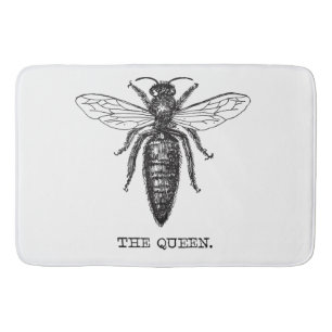 Tapis De Bain Dessin classique de l'illustration de Queen Bee