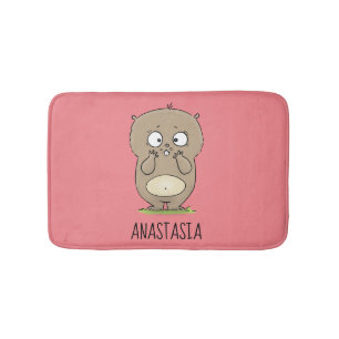 Tapis De Bain Dessin d'adorable hamster