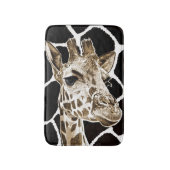 Tapis De Bain dessin de main de girafe (Devant (Vertical))