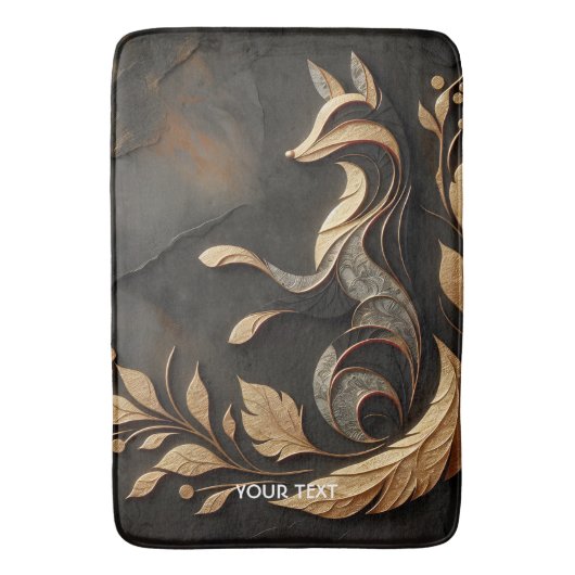 Tapis De Bain Dessin de renard élégant Imaginaire (devant Vertical)