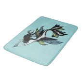 Tapis De Bain Dessin d'encre Cool de sirène (Angle)