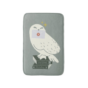 Tapis De Bain Dessin fantaisiste d'Hedwig avec lettre