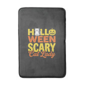 Tapis De Bain Dessin Halloween Dame Chat Effrayant_1 (Devant (Vertical))