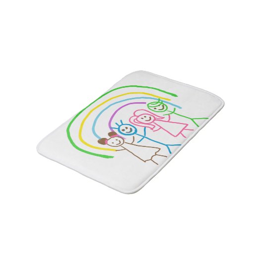 Tapis De Bain Dessin personnalisé pour enfants Transformer l'oeu (Angle)