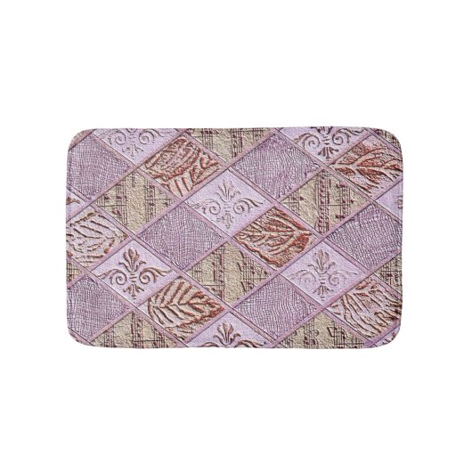 Tapis De Bain Dessins De Diamant En Rose (Devant)