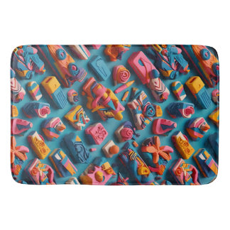 Tapis De Bain Dessins de forme de gommes uniques et colorés