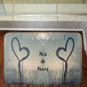 Tapis De Bain Deux Coeurs Steamy Ses et Ses