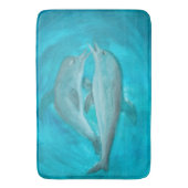 Tapis De Bain Deux dauphins jouant sauvage et libre dans l'océan (devant Vertical)