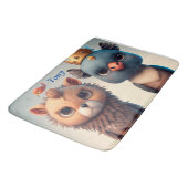 Tapis De Bain Deux mignons amis d'animaux sauvages (Angle)