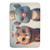 Tapis De Bain Deux mignons amis d'animaux sauvages (devant Vertical)