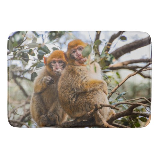 Tapis De Bain Deux Mignons singes (Devant)