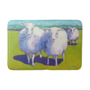 Tapis De Bain Deux moutons dans le domaine