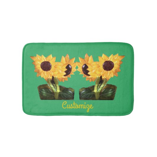 Tapis De Bain Deux Plantes de tournesol Potable Thunder_Cove (Devant)