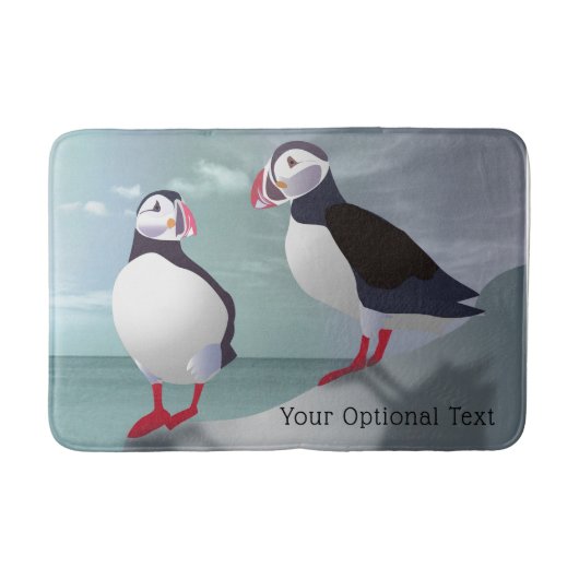Tapis De Bain Deux Puffins (Devant)