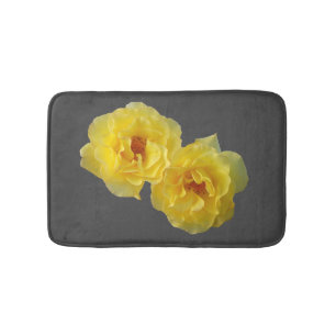 Tapis De Bain Deux roses jaunes