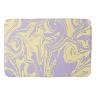 Tapis De Bain Déversement - Bain jaune pastel et violet