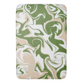 Tapis De Bain Déversement - Blanc, Sable et Palm Green (devant Vertical)