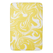 Tapis De Bain Déversement - Citron jaune et blanc (devant Vertical)