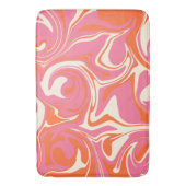 Tapis De Bain Déversement - rose, orange et crème (devant Vertical)