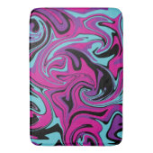 Tapis De Bain Déversement - rose, violet, bleu et noir (devant Vertical)