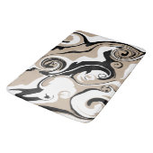 Tapis De Bain Déversement - Taupe, noir et blanc (Angle)