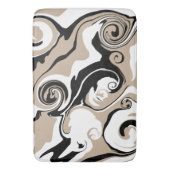 Tapis De Bain Déversement - Taupe, noir et blanc (devant Vertical)