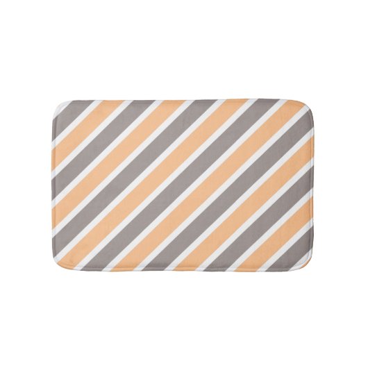 Tapis De Bain Diagonale gris orange (Devant)