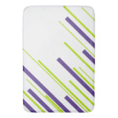 Tapis De Bain Diagonales en vert citron vert et violet (devant Vertical)