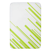 Tapis De Bain Diagonales - Lime vert et blanc (devant Vertical)