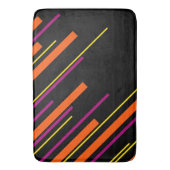 Tapis De Bain Diagonales - Noir, Rose, Orange et Jaune (devant Vertical)
