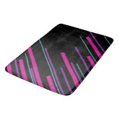 Tapis De Bain Diagonales - rose, violet, bleu et noir (Angle)