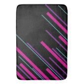 Tapis De Bain Diagonales - rose, violet, bleu et noir (devant Vertical)
