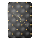 Tapis De Bain Diamant d'or noir Tufé Nom personnalisé Mat de bai (devant Vertical)