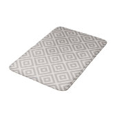 Tapis De Bain Diamant gris et ivoire | Ferme moderne (Angle)