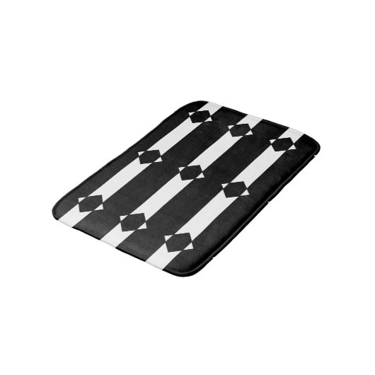 Tapis De Bain Diamant noir et blanc (Angle)