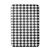 Tapis De Bain Diamant Noir et Blanc Motif Argyle (Devant (Vertical))