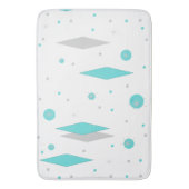 Tapis De Bain Diamant Turquoise Rétro & Mat de bain Starburst (devant Vertical)