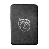 Tapis De Bain Diamants blancs Arrière - plans noirs B (Devant (Vertical))