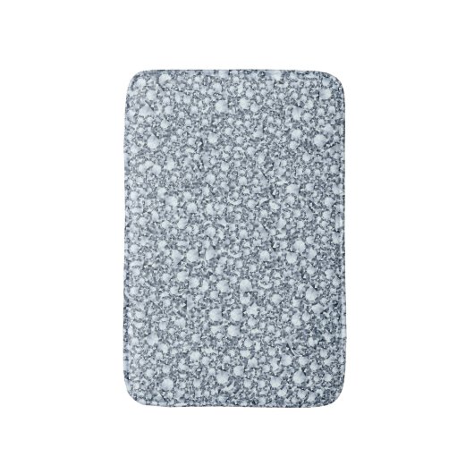 Tapis De Bain Diamants Gris Et Blanc (Devant (Vertical))
