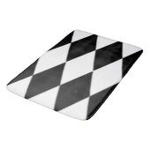 TAPIS DE BAIN DIAMANTS NOIRS ET BLANCS (Angle)