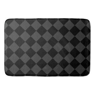 Tapis De Bain Diamants noirs et fumés - Élégants et intemporels